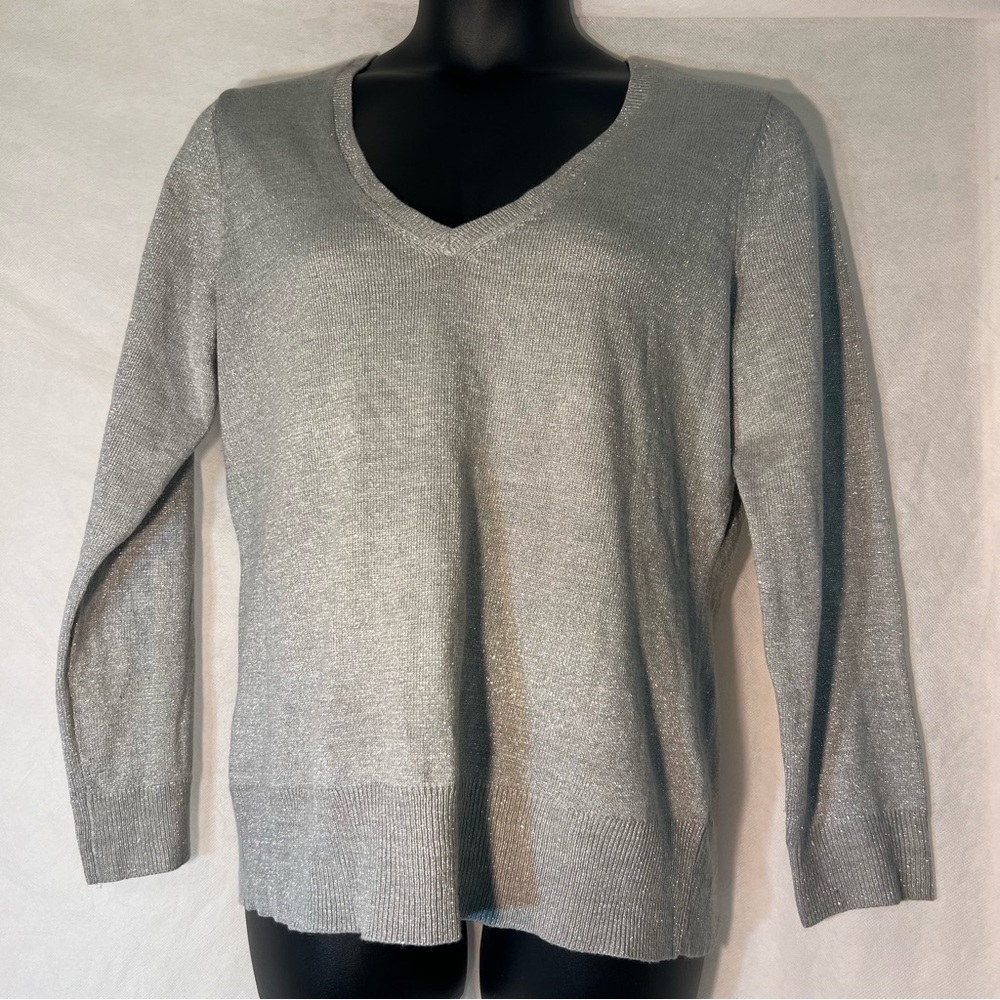 NY&CO silver metallic sweater, XL